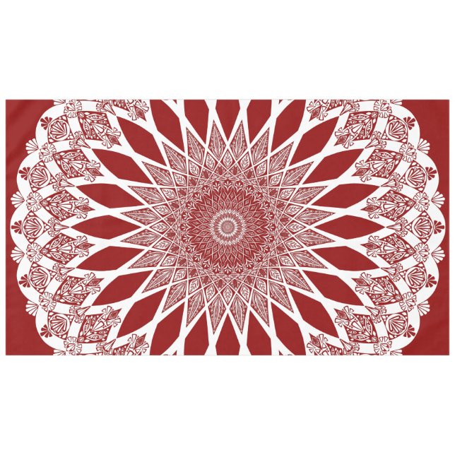 Nappe Tristy de framboise rouge Mandala (Devant (Horizontal))