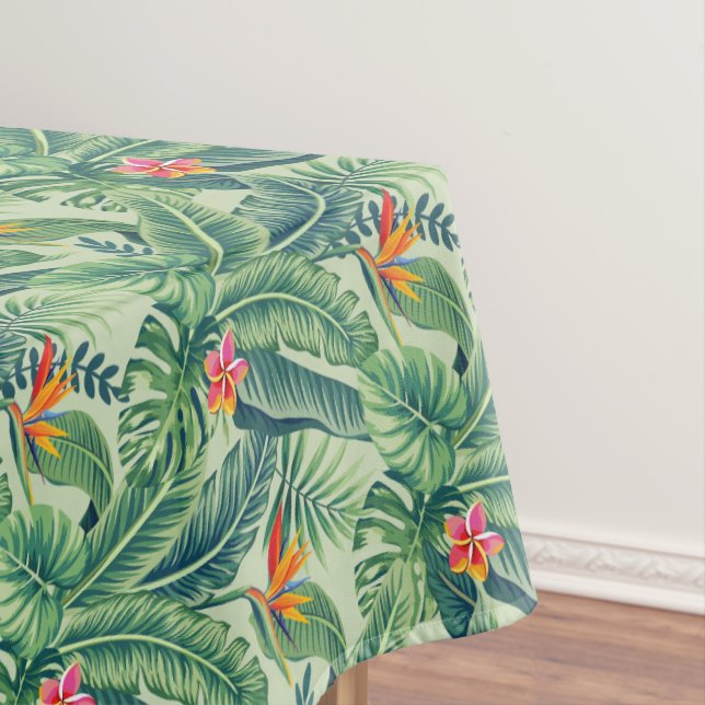 Nappe Tropical Banana Monstera Palm Leaves & Flowers (In Situ)