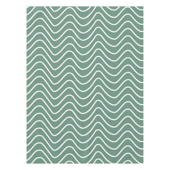 Nappe Tropical Green Chevron Motif Minimal Zigzag (Devant)