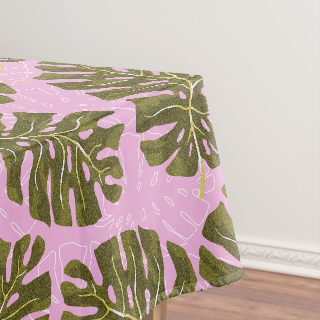 Nappe Tropical Palm Rose Vert (In Situ)