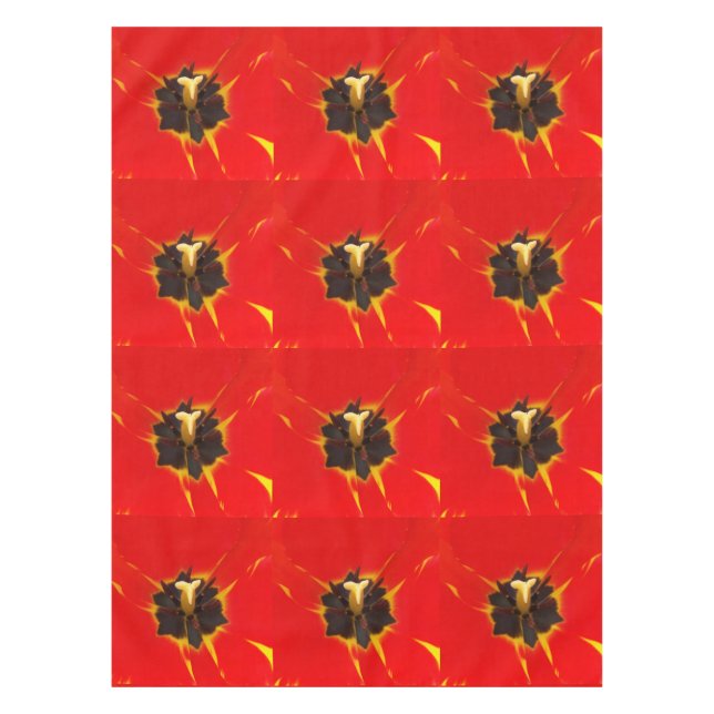 Nappe tulipe jaune rouge (Devant)