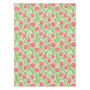 Nappe Tulipes en rouge et vert