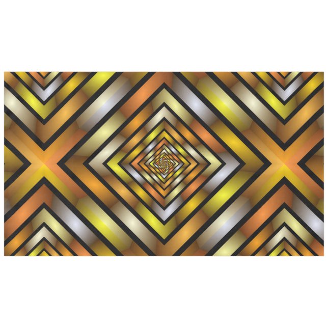 Nappe Tunnel lumineux coloré Trippy Fractal Graphisme (Devant (Horizontal))