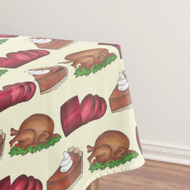 Nappe Turquie Cranberry Citrouille Pie Thanksgiving Dîne (In Situ)