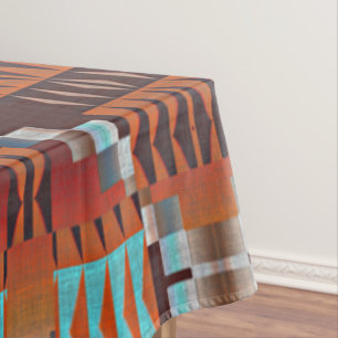 Nappe Turquoise Blue Rust Orange Rouge Brown Tribal Art