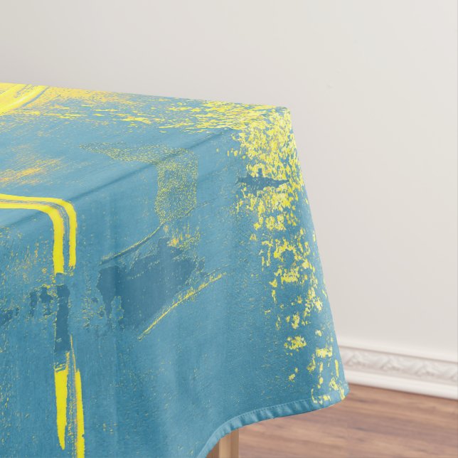 Nappe turquoise et jaune pour décoration intérieur (In Situ)