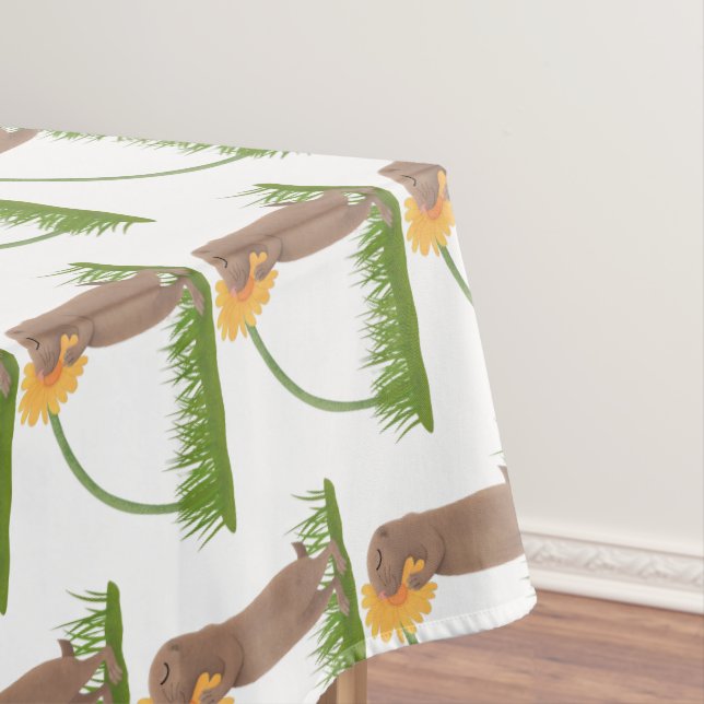 Nappe Un mignon chien de prairie reniflant la caricature (In Situ)