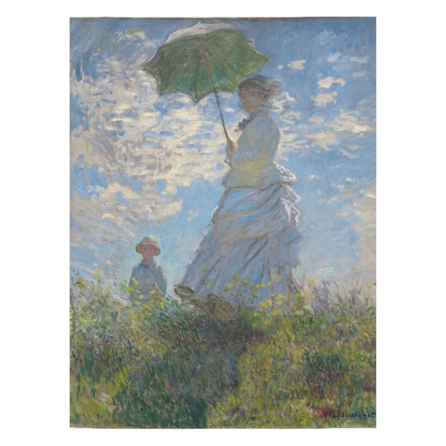 Nappe Une femme avec un parasol | Paysage français (Devant)