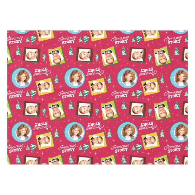 Nappe Une histoire de Noël | Motif de photos de famille (Devant (Horizontal))