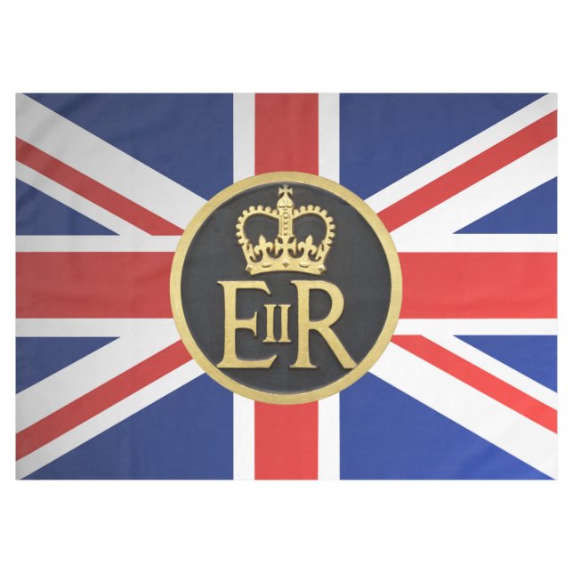 Nappe Union Jack et insignes royaux de jubilé (Devant (Horizontal))