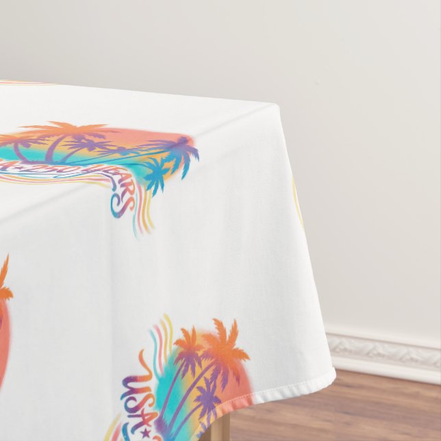 Nappe USA 250e anniversaire Palmiers  (In Situ)