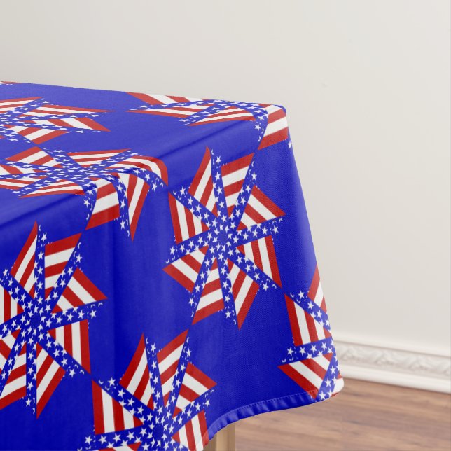 Nappe USA FLAG-TEABAG FOLDING S14B-52x70 TABLECLOTH (In Situ)