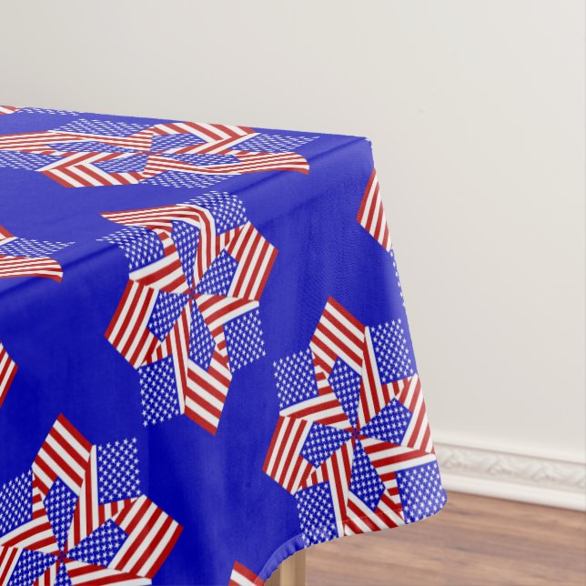 Nappe USA FLAG-TEABAG FOLDING S9B-52x70 TABLECLOTH (In Situ)