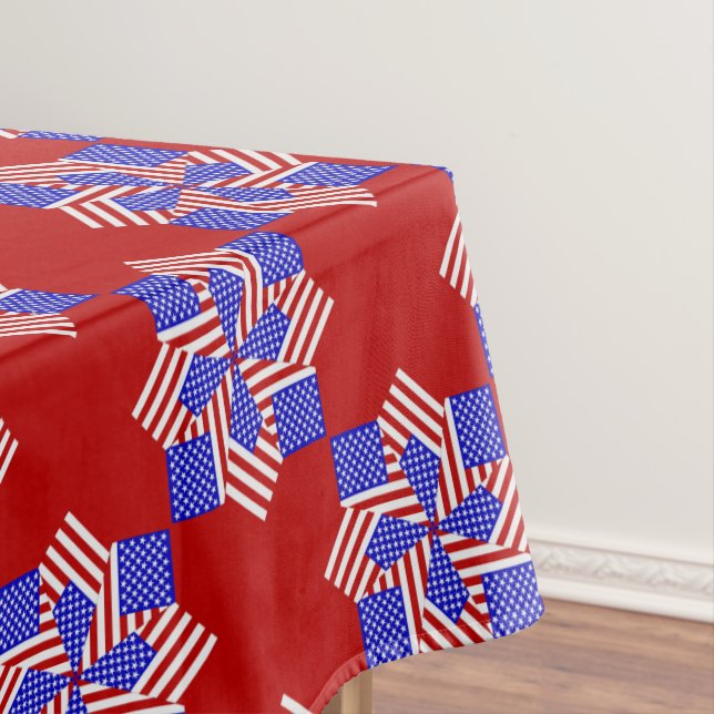 Nappe USA FLAG-TEABAG FOLDING S9R-52x70 TABLECLOTH (In Situ)