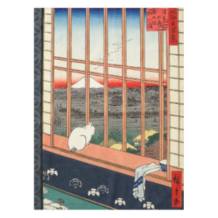 Nappe Utagawa Hiroshige - Champs de riz Asakusa