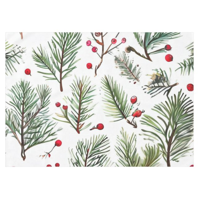 Nappe Vacances Pine & Berries Rouge Design Woodland (Devant (Horizontal))