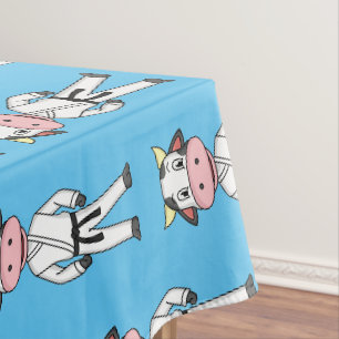 Nappe Vache mignonne en combinaison kung fu