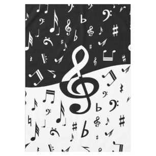 Nappe Vague élégante de clef triple noire et blanche