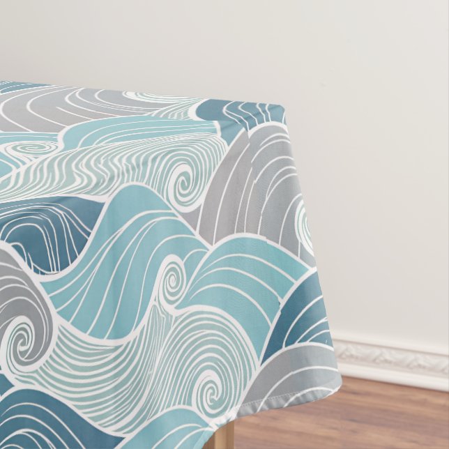 Nappe Vague Océanique dans des Teintes de Bleu (In Situ)