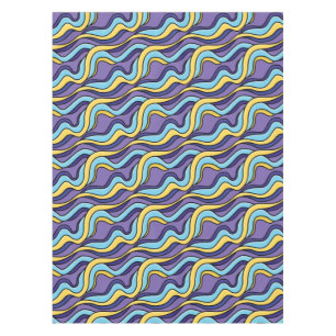 Nappe Vagues colorées Motif Funky Retro moderne Abstrait