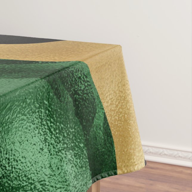 Nappe Vagues de Parties scintillant noire en or vert (In Situ)