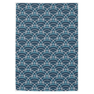 Nappe Vagues Seigaiha japonaises en motif continu