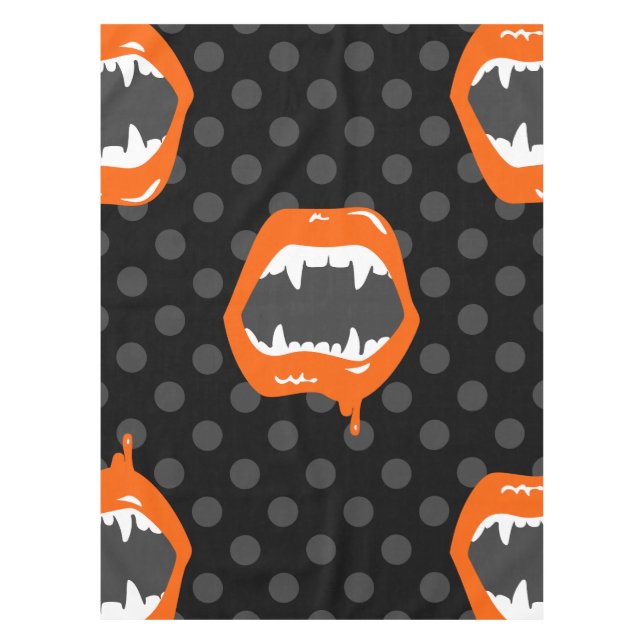 Nappe vampire lips monster fanged creature orange (Devant)