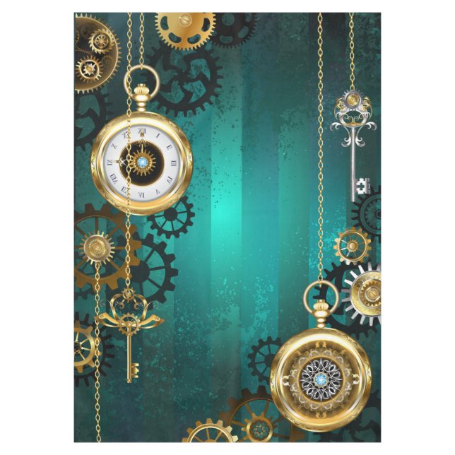Nappe Veille bijoux Steampunk sur un Arrière - plan vert (Devant)