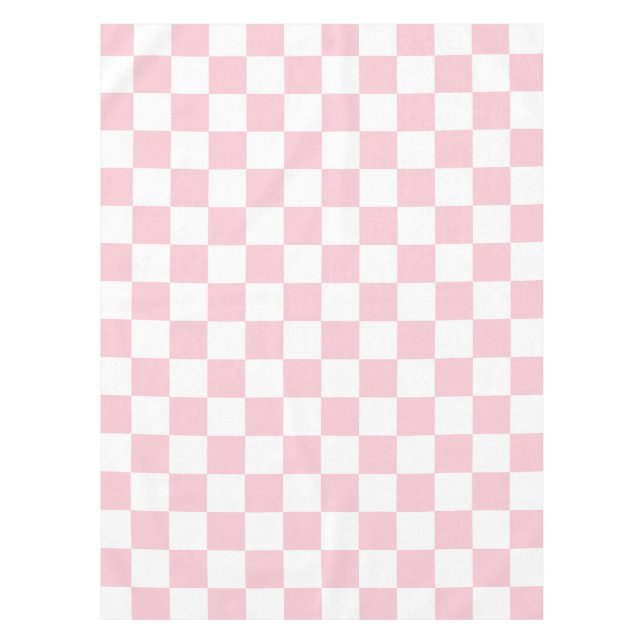 Nappe Vérifier le Motif de tableau de bord rose et blanc (Devant)