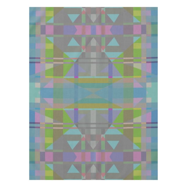 Nappe Vert bleu violet géométrique (Devant)