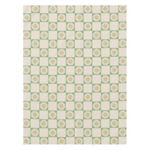 Nappe Vert esthétique À damiers tournesol Motif Y2K