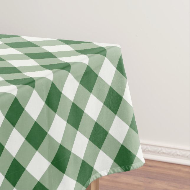 Nappe Vert et Blanc Gingham Fête de Noël (In Situ)