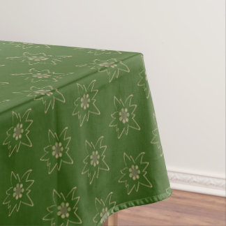 Nappe Vert et Tan Edelweiss Outline Motif