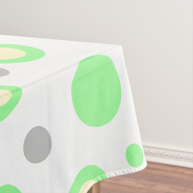 Nappe Vert menthe Crème Gris Clair Points (In Situ)