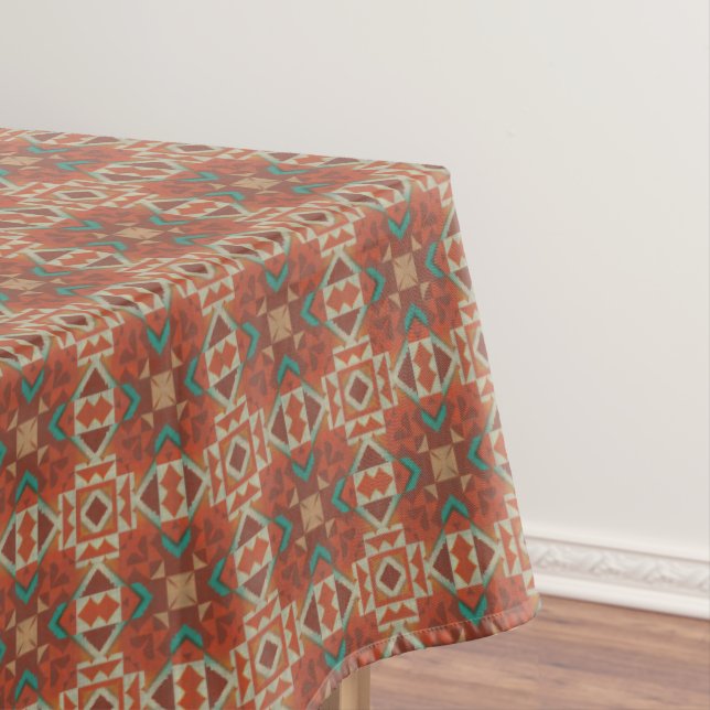 Nappe Vert Turquoise Rouille Orange Beige Brown Rouge Tr (In Situ)