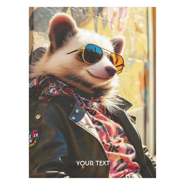 Nappe Veste en cuir Imaginaire mignonne Possum (Devant)