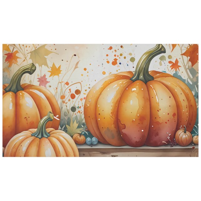 Nappe Vibes Citrouilles d'Halloween (Devant (Horizontal))