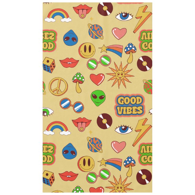 Nappe vibes positives extraterrestre pop art groovy anné (Devant)