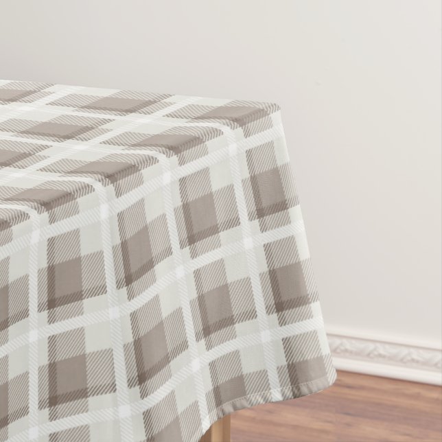 Nappe Vichy marron marron à carreaux buffalo plaid check (In Situ)