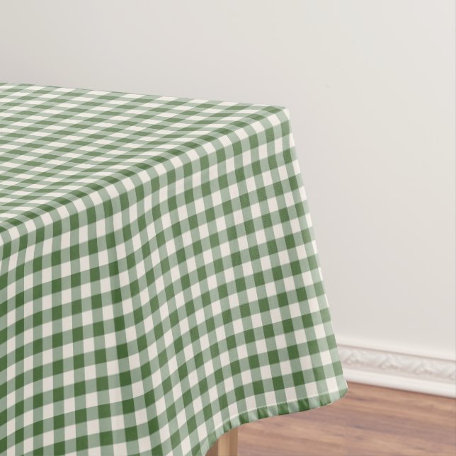 Nappe Vichy vert classique à carreaux de Noël (In Situ)