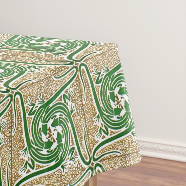 Nappe Victorian Era Art Nouveau Four Lizards Motif (In Situ)