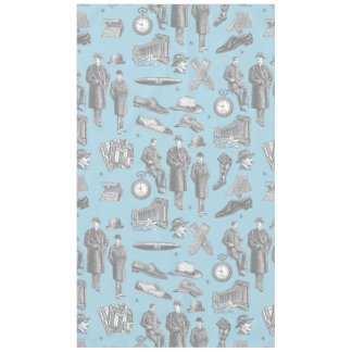 Nappe victorian men's style antique menswear toile blue
