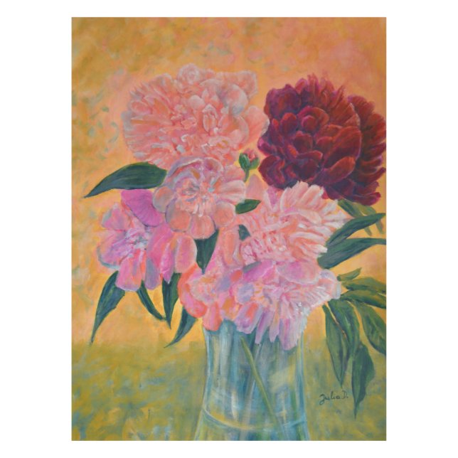 Nappe Vie morte avec Peonies Peinture (Devant)