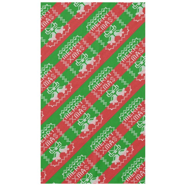 Nappe Vilain pull motif sonnettes Joyeux fils Xmas (Devant)