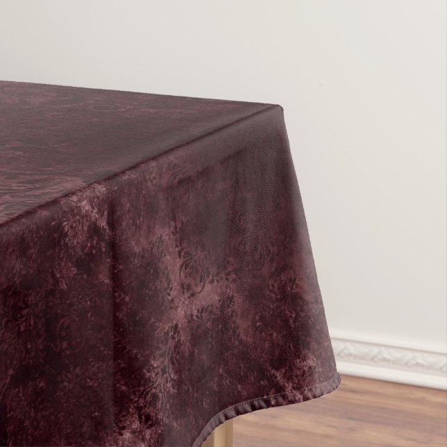 Nappe Vin Velvety Damask | Glam Grunge de Bordeaux Sangr (In Situ)