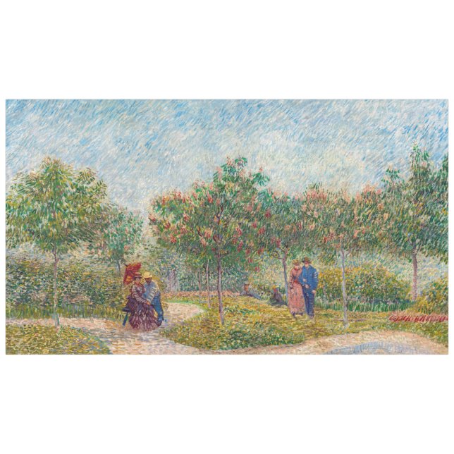 Nappe Vincent van Gogh - Jardin à Montmarte avec les ama (Devant (Horizontal))