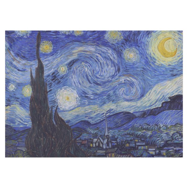 Nappe Vincent Van Gogh Starry Nuit Vintage Art (Devant (Horizontal))