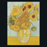 Nappe Vincent Van Gogh - Vase avec douze tournesols<br><div class="desc">Vase avec douze tournesols / Vase avec douze douze tournesols - Vincent Van Gogh,  août 1888 - Sunflowers 1888 troisième version (F456)</div>