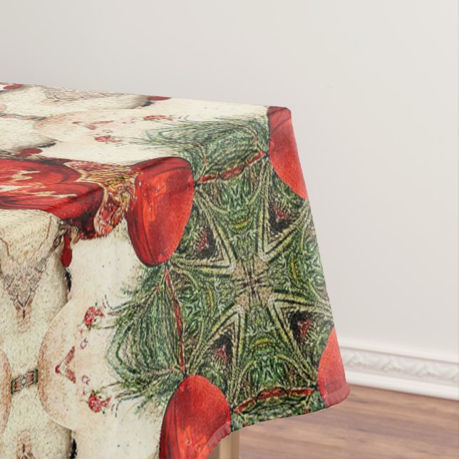 Nappe Vintage antique Noël Thème Partie 6 Ephémère (In Situ)