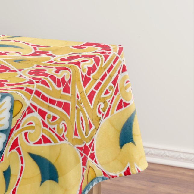 Nappe Vintage Art Nouveau Floral Carrelage Motif (In Situ)